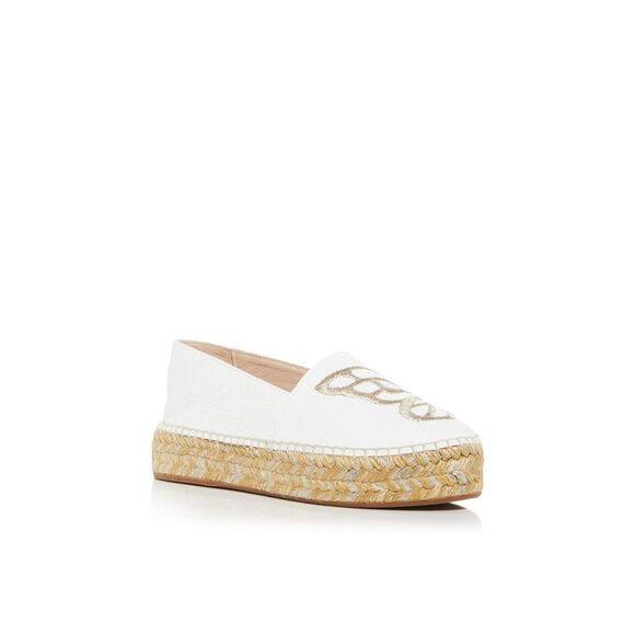 SOPHIA WEBSTER Women's White Butterfly Comfort Butterfly Flats - Picture 1 of 3